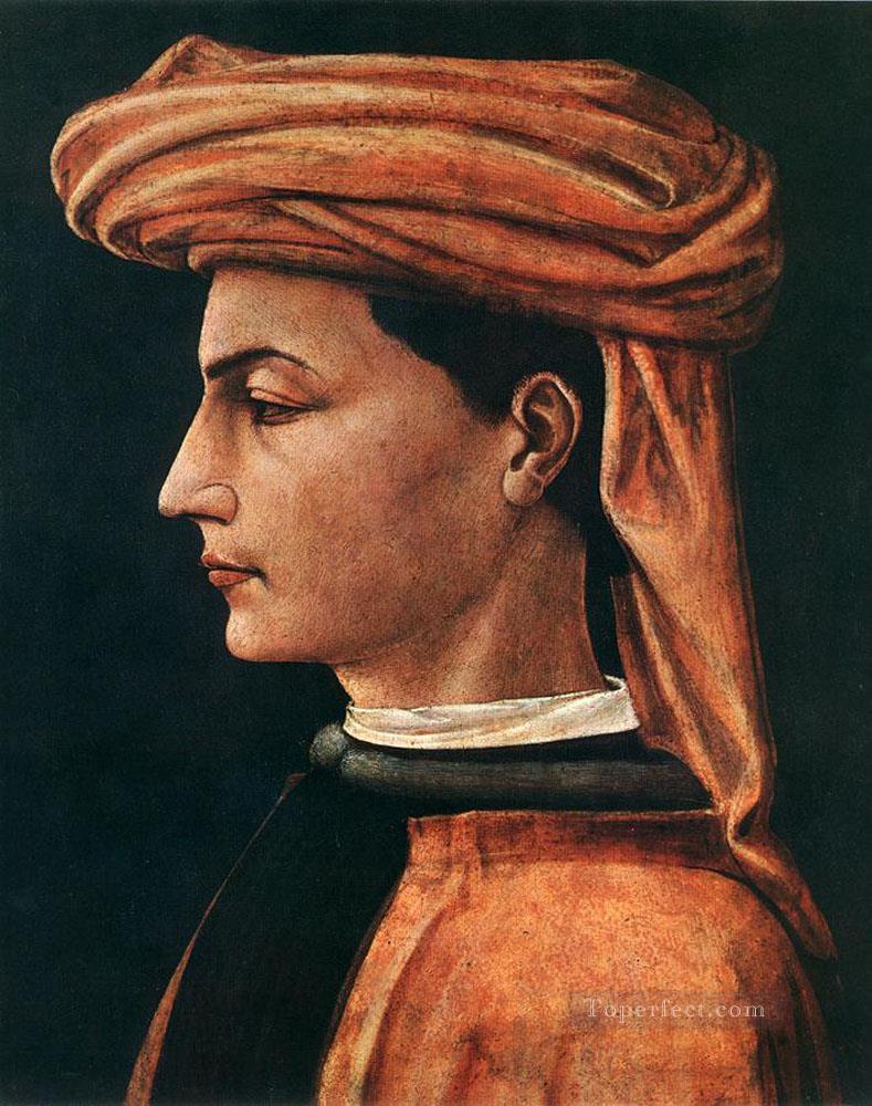 ルネサンス初期の若者の肖像 パオロ・ウッチェロ油絵